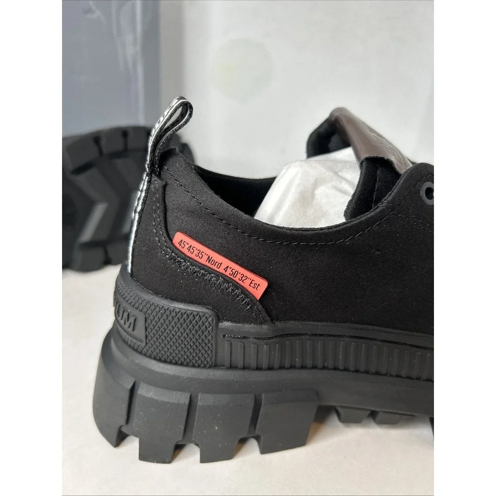Palladium Revolt‎ Lo Tx Round Toe Platform Shoes Lace Womens Size 9 Black New